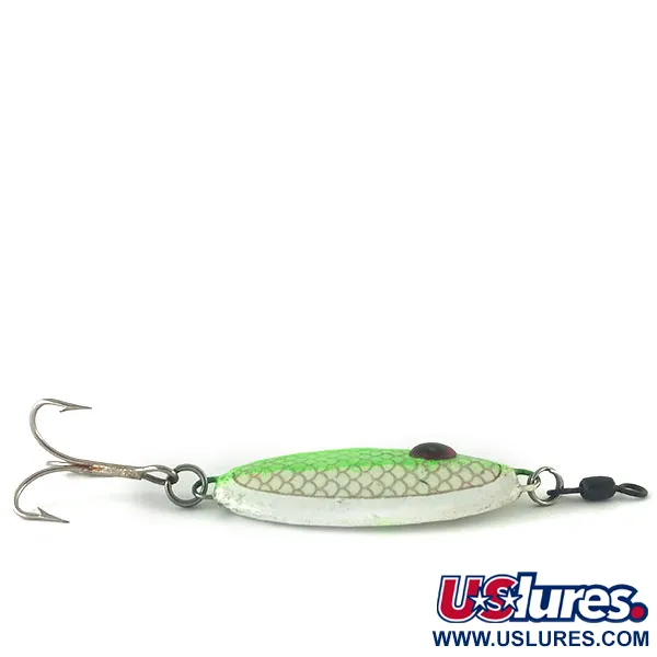 Bomber Slab Spoon UV, 42g, Lime/Silver Scale, Pirk #15471