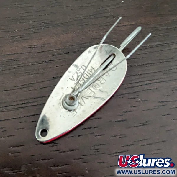 Eppinger Weedless Dardevle Midget, Vit / Röd / Nickel, 6g, Skeddrag #16171