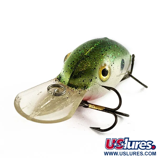 Strike King Pro Model 3XD, 7g, Glitter Grön/Silver, Crankbait #16865