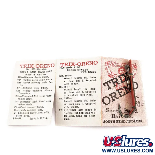 South Bend Trix-Oreno, 2 g, Röd, Flugspöbete #17296