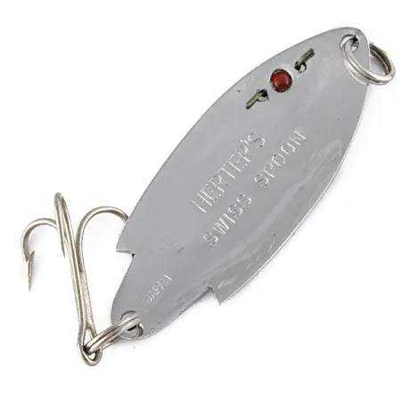 Herter's Swiss Spoon, 7g, nickel/röda ögon, skeddrag #22132