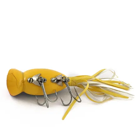 Fred Arbogast Hula Popper, 10g, Gul/Blå Fjäll, Ytbete #18822