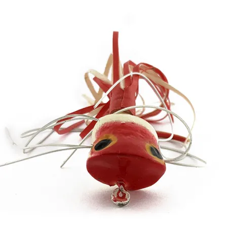 Fred Arbogast Hula Popper, röd/vit, 2,5g, ytbete #18911