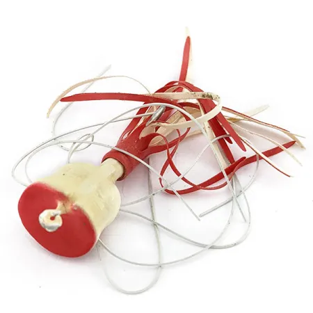 Fred Arbogast Hula Popper, röd/vit, 2,5g, ytbete #18911