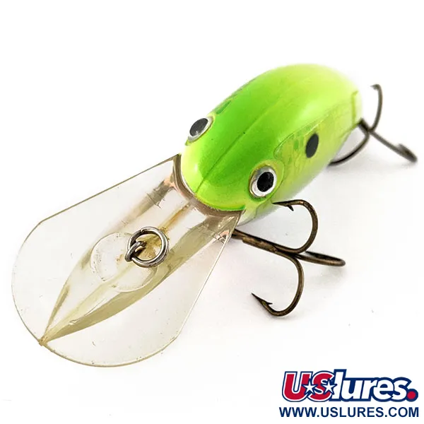 Strike King Pro Model 5XD, Chartreuse/Silver 18g, Djupgående vobbler #19523
