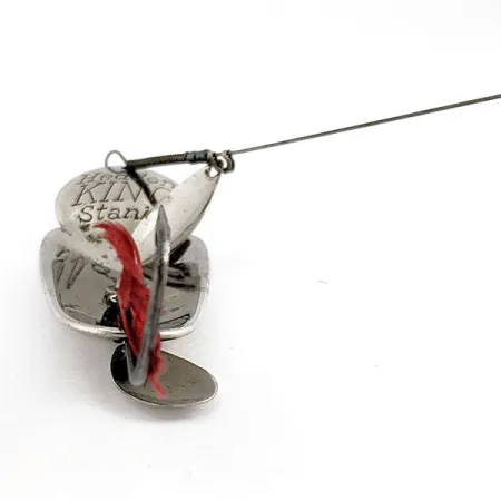 Heddon King Stanley, 21g nickel/röd skeddrag med spinnare #19938
