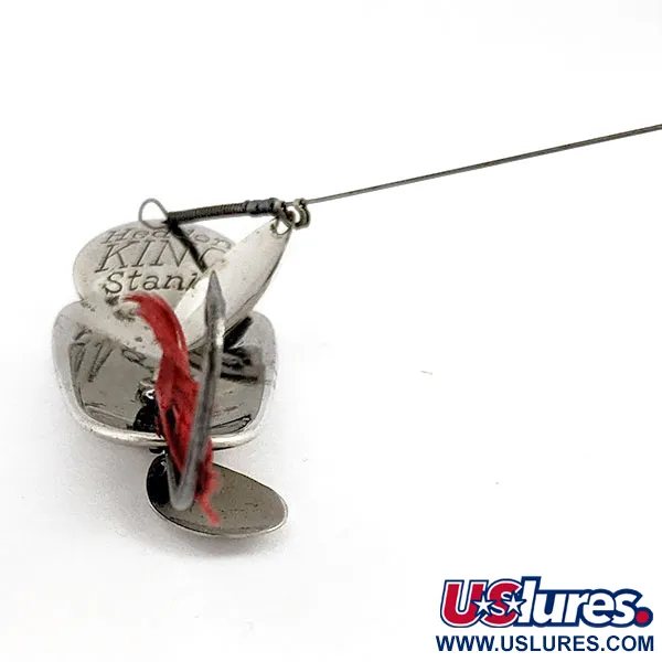 Heddon King Stanley, 21g nickel/röd skeddrag med spinnare #19938