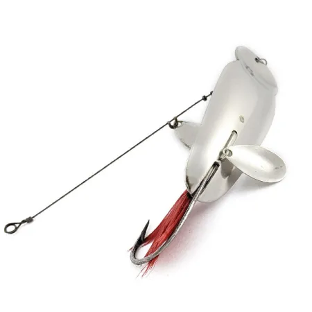Heddon King Stanley, 21g nickel/röd skeddrag med spinnare #19938