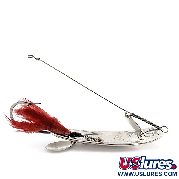 Heddon King Stanley, 21g nickel/röd skeddrag med spinnare #19938