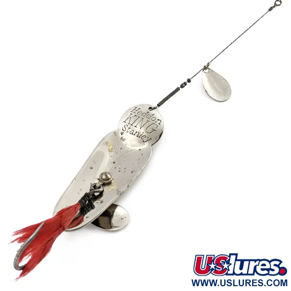 Heddon King Stanley, 21g nickel/röd skeddrag med spinnare #19938
