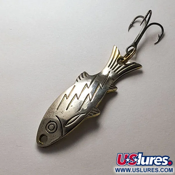 Atlantic Lures Golden Wobble-Fish, 7g guld/nickel, skeddrag #20128