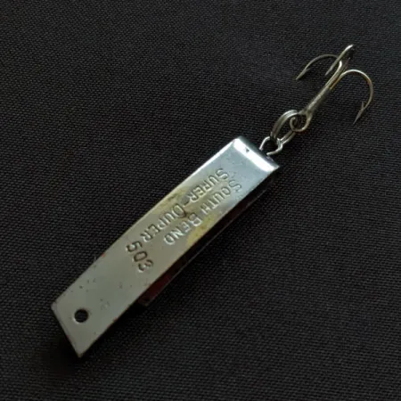 South Bend Super-Duper 503, 4,3g nickel/röd, skeddrag #20423