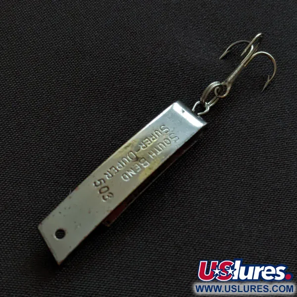 South Bend Super-Duper 503, 4,3g nickel/röd, skeddrag #20423