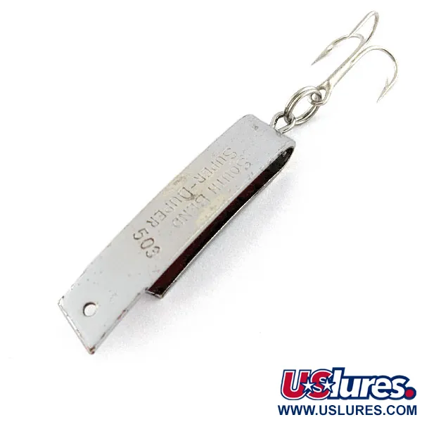 South Bend Super-Duper 503, 4,3g nickel/röd, skeddrag #20423