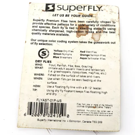 Superfly Assortment I, Premium torrflugor, Flugfiskeset #20818