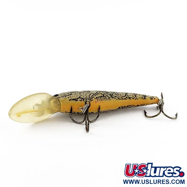 Cotton Cordell Deep Minnow, 3,5g, Gul/Mönstrad, Djupgående wobbler #20976