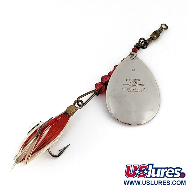 Pflueger Bear Valley, 14g silver/koppar/röd, spinnare #21307