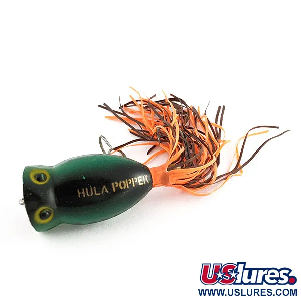 Fred Arbogast Hula Popper, 8g Grön, Ytbete #21845