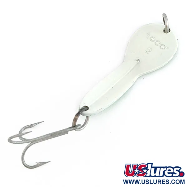 Glen Evans Loco 2, 10g, vit/grön Glow, Skeddrag #22000