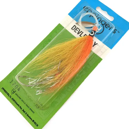 Eppinger Devle Fly, Orange/Gul, Fluga med spinnarblad #22070