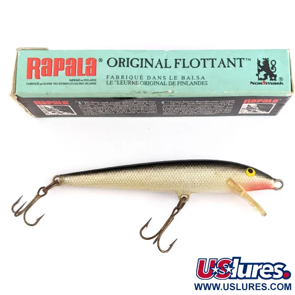 Rapala Original Floater F9, 4g, S (Silver), Flytande wobbler #22177