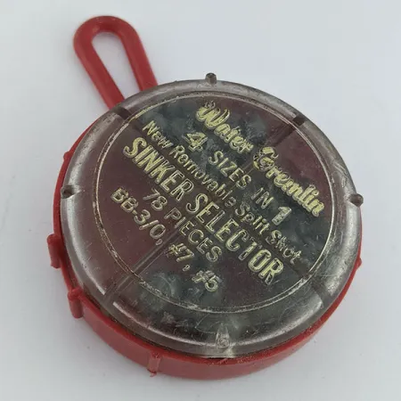 Water Gremlin sortimentask med avtagbara klämhagsänken BB, 3/0, #7, #5