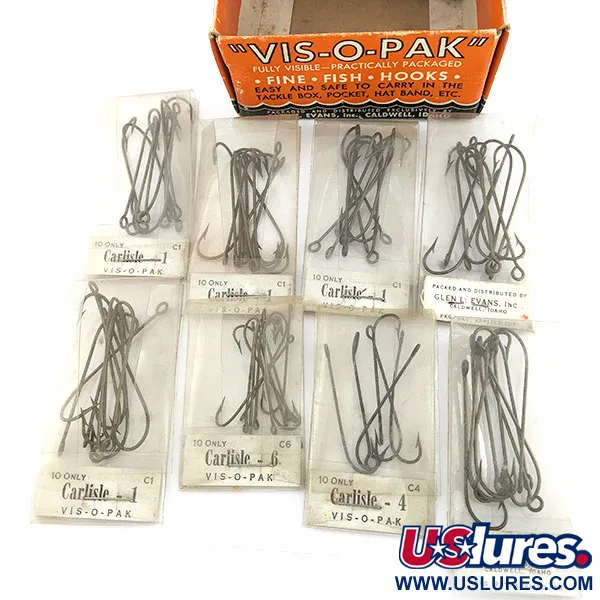 Glen L Evans Vis-O-Pack, storlek 10, fiskekrokar #22202