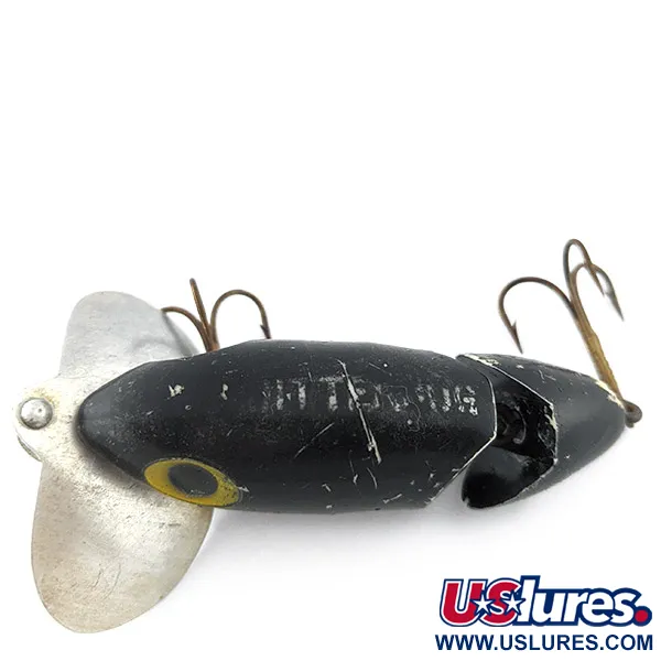 Fred Arbogast Jitterbug Jointed, Svart, 10g, Ytbete #22524