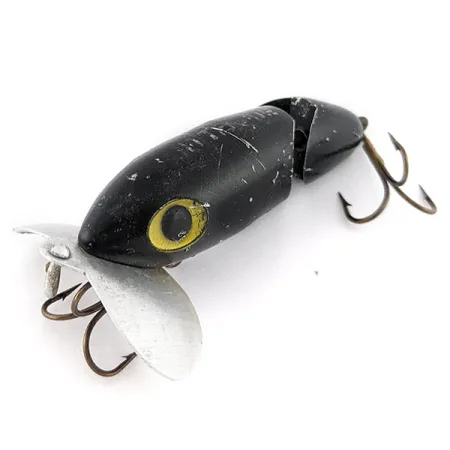 Fred Arbogast Jitterbug Jointed, Svart, 10g, Ytbete #22524