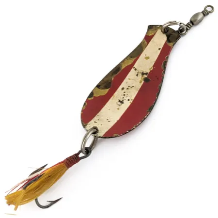 South Bend Spoon-Oreno, 14g röd/vit mässing, skeddrag #22603