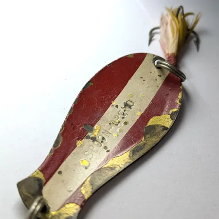 South Bend Spoon-Oreno, 14g röd/vit mässing, skeddrag #22603