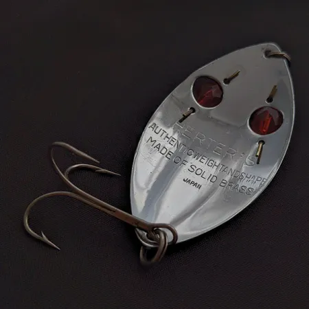 Herter's Glass Eye Spoon, 21g nickel/röda ögon, skeddrag #22641