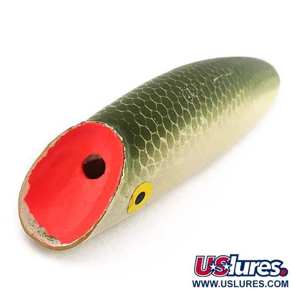 Les Davis Witch Doctor, 17g, Grön/Krämvit, Ytbetesdrag #22704