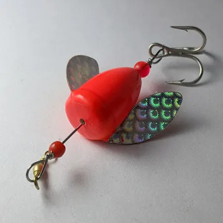 Yakima Bait Worden's Spin-n-Glo Winged, 1,5g, Röd-Orange, Drivflöte #23026