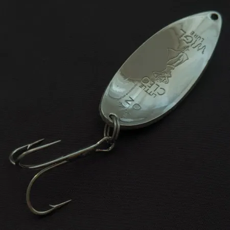 Seneca Little Cleo (Hula Girl), 21g, nickel/vit/blå självlysande, Skeddrag #23040