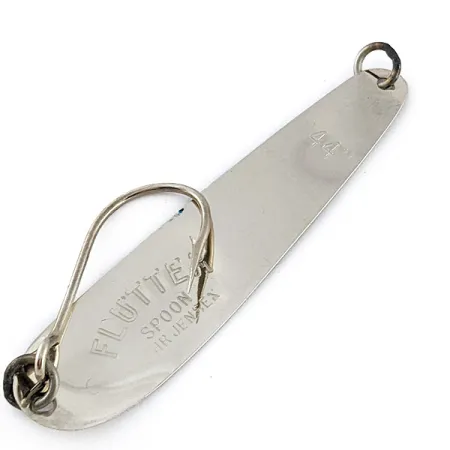Luhr Jensen Flutter Spoon 44, 4g, Nickel/Blå, Skeddrag #23239