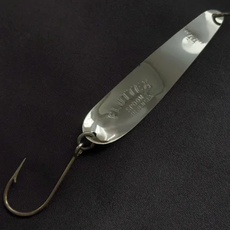 Luhr Jensen Flutter Spoon 44, 4g, Nickel/Blå, Skeddrag #23239
