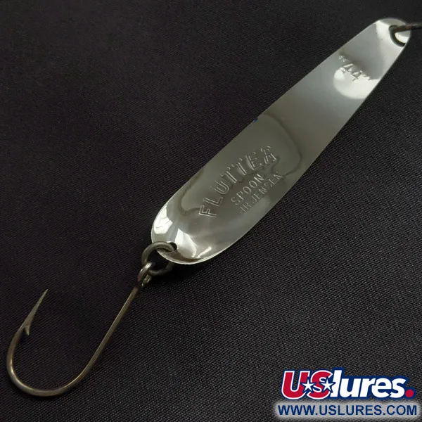 Luhr Jensen Flutter Spoon 44, 4g, Nickel/Blå, Skeddrag #23239