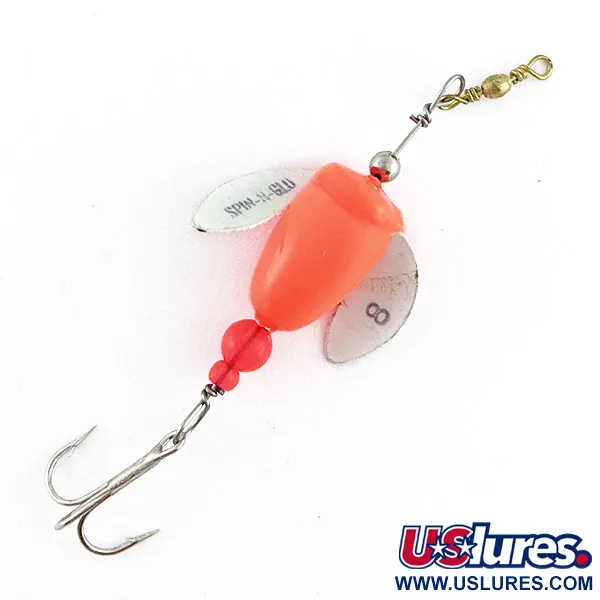 Yakima Bait Worden's Spin-n-Glo, Orange/Vit, 0,9g, Vingförsedd flöteskula #23344