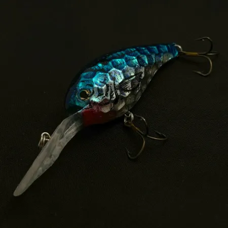 Renosky Deep Dive Honeycomb Rattl shad, silver/blå, 12g, djupgående wobbler #23542