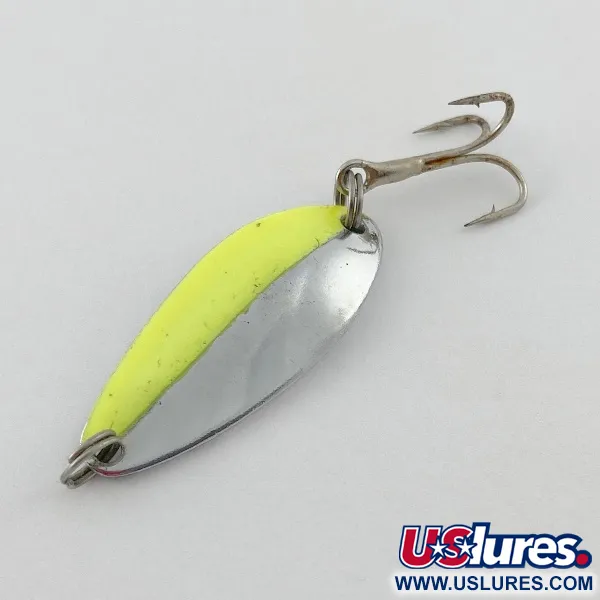 Glen L Evans Shag Spoon, nickel/grön, 7g, skeddrag #23578