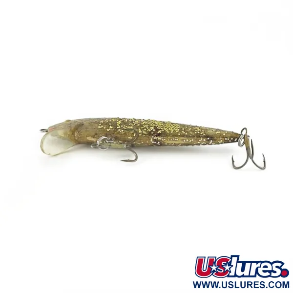 Bill Norman Shiner Minnow, Guld, 10g, Flytande wobbler #23622