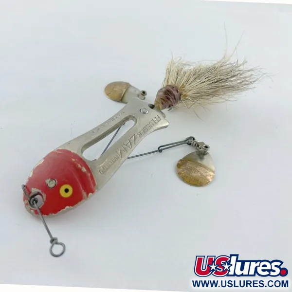 Pflueger ZAM, nickel/röd, 14g, Spinnbete #23672