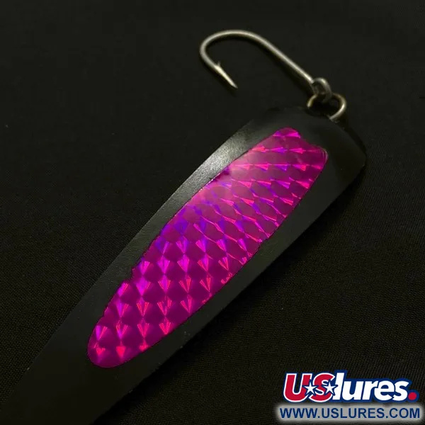 Luhr Jensen Flutter Spoon 38, 10g Svart/Rosa, Skeddrag #23686