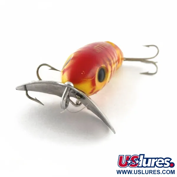 Fred Arbogast Jitterbug Jointed, 10g, Gul/Röd Tiger, Ytbete #23752