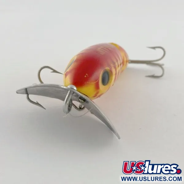 Fred Arbogast Jitterbug Jointed, 10g, Gul/Röd Tiger, Ytbete #23752