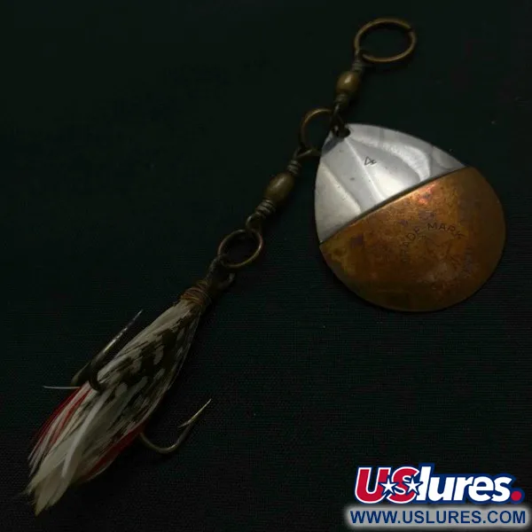 W.T. J. Lowe Lowe's Star Colorado Spinner 4 №5823 (1890S), 7g, nickel/mässing, spinnare #23847