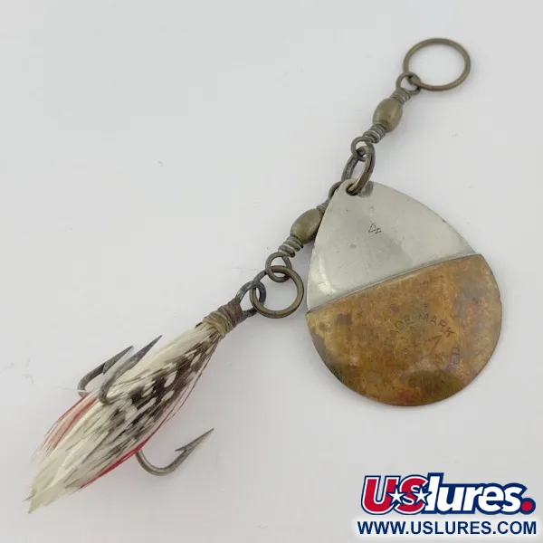 W.T. J. Lowe Lowe's Star Colorado Spinner 4 №5823 (1890S), 7g, nickel/mässing, spinnare #23847