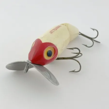 Fred Arbogast Jitterbug Jointed, 14g Red Head, Ledat Ytbete #23869