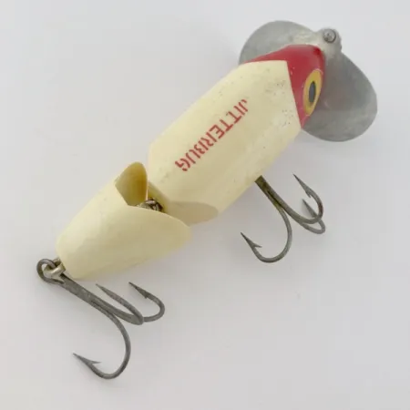 Fred Arbogast Jitterbug Jointed, 14g Red Head, Ledat Ytbete #23869